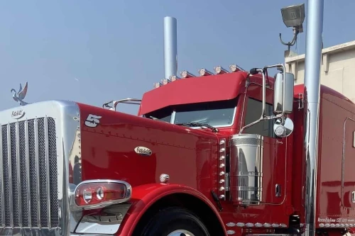 A truck with a newly-replaced windshield