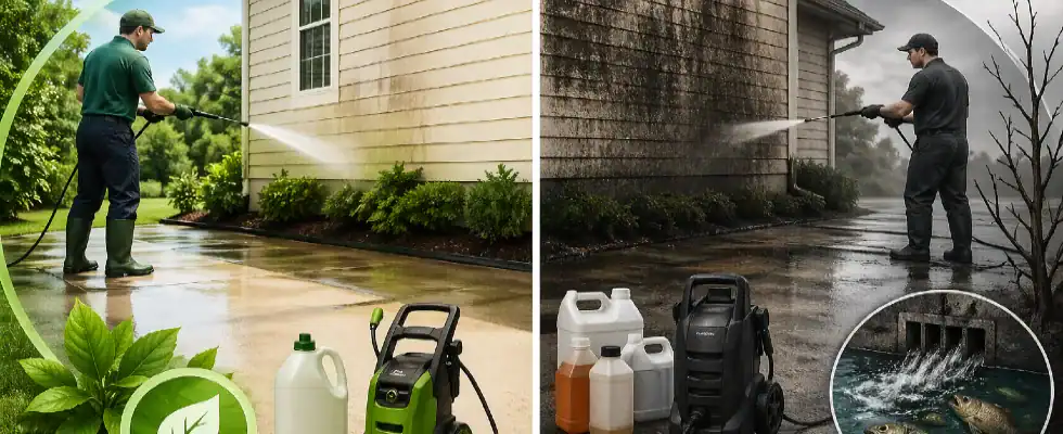 Eco-Friendly vs. Traditional Pressure Washing