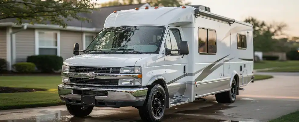 a freshly detailed RV