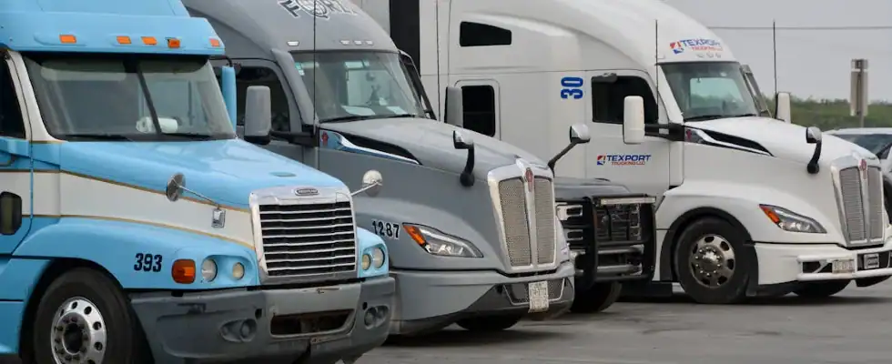 a pile of semi-trucks in Oklahoma, OK