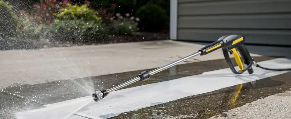 a pressure washer with a telescoping wand