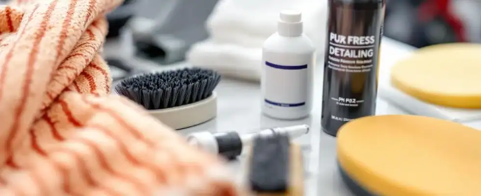 a variety of professional auto detailing tools