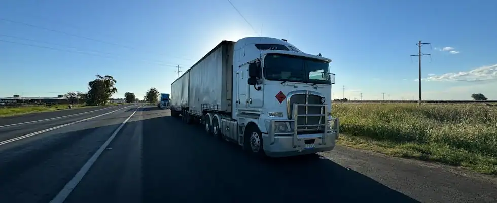 semi-truck on the road