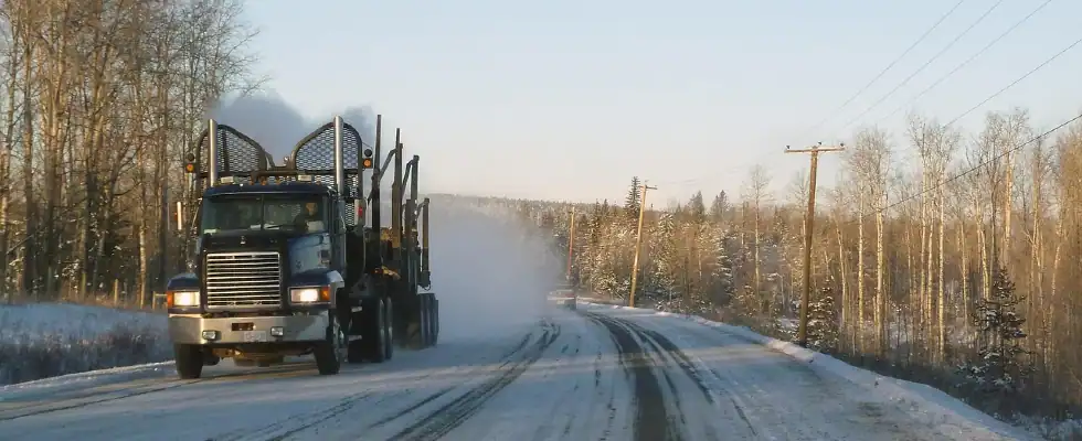 truck maintaining safe speed